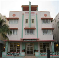 Hotel in Miami Beach im Art Deco Stil gebaut