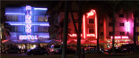 Ocean Drive in Miami Beach im Art Deco Stil