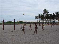 Volleyball im Lummus Park Miami Beach, Florida, Florida